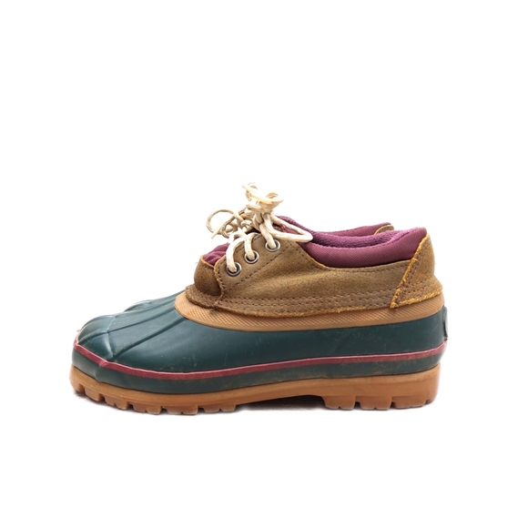 Women's Bay Area Traders Duck Shoes Boots "Sorority" Green EUC Fleece Lined Size - Picture 2 of 7